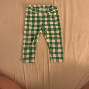 Janie and Jack Green Plaid Leggings